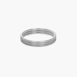 Smooth Hailey Stackable Ring - Silver