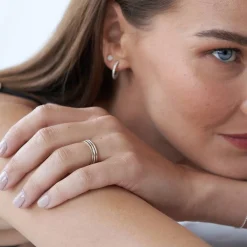 Smooth Hailey Stackable Ring - Silver