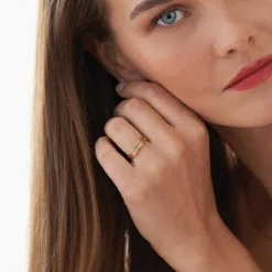 Smooth Hailey Stackable Ring - Gold Vermeil