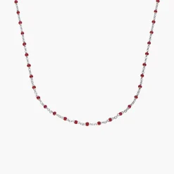 Soltale Bordeaux Enamel Chain- Silver