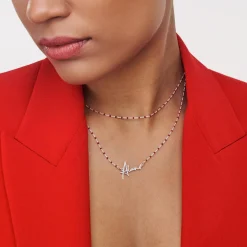 Soltale Bordeaux Enamel Chain- Silver