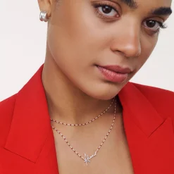 Soltale Bordeaux Enamel Chain- Silver