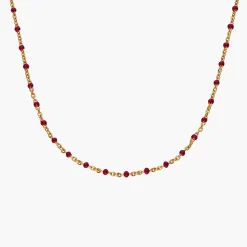 Soltale Bordeaux Enamel Chain- Gold Vermeil