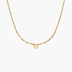 Soltale Butter Inez Initial Necklace - Gold Vermeil
