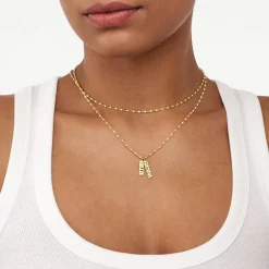 Soltale Butter Singapore Chain Name Necklace- Gold Vermeil