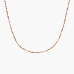 Soltale Lavender Enamel Chain- Gold Vermeil