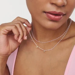 Soltale Lavender Enamel Chain- Silver