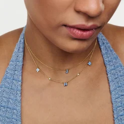 Sunrise Inez Initial Necklace with Diamonds - Gold Vermeil