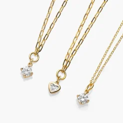 Te Amo 0.2 ct Heart Shape Diamond Necklace - 14k Solid Gold