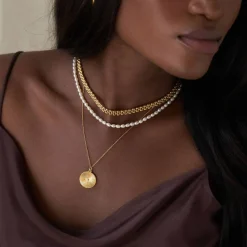 Texture Chain Necklace - Gold Vermeil