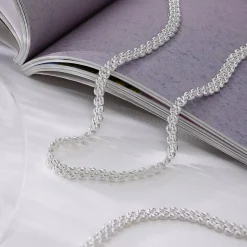 Texture Chain Necklace- Silver