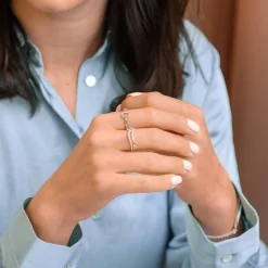 Tiny Initial Ring - Silver
