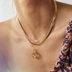 Tokens of Love Necklace with Diamond - Gold Vermeil