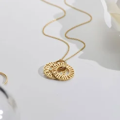 Tokens of Love Necklace with Diamond - Gold Vermeil