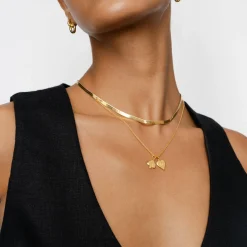 Willow Card Initials Necklace - Gold Vermeil