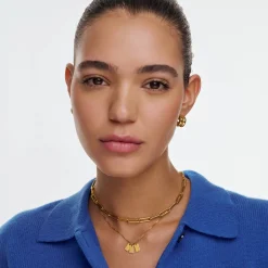 Willow Tag Initial Necklace - Gold Vermeil