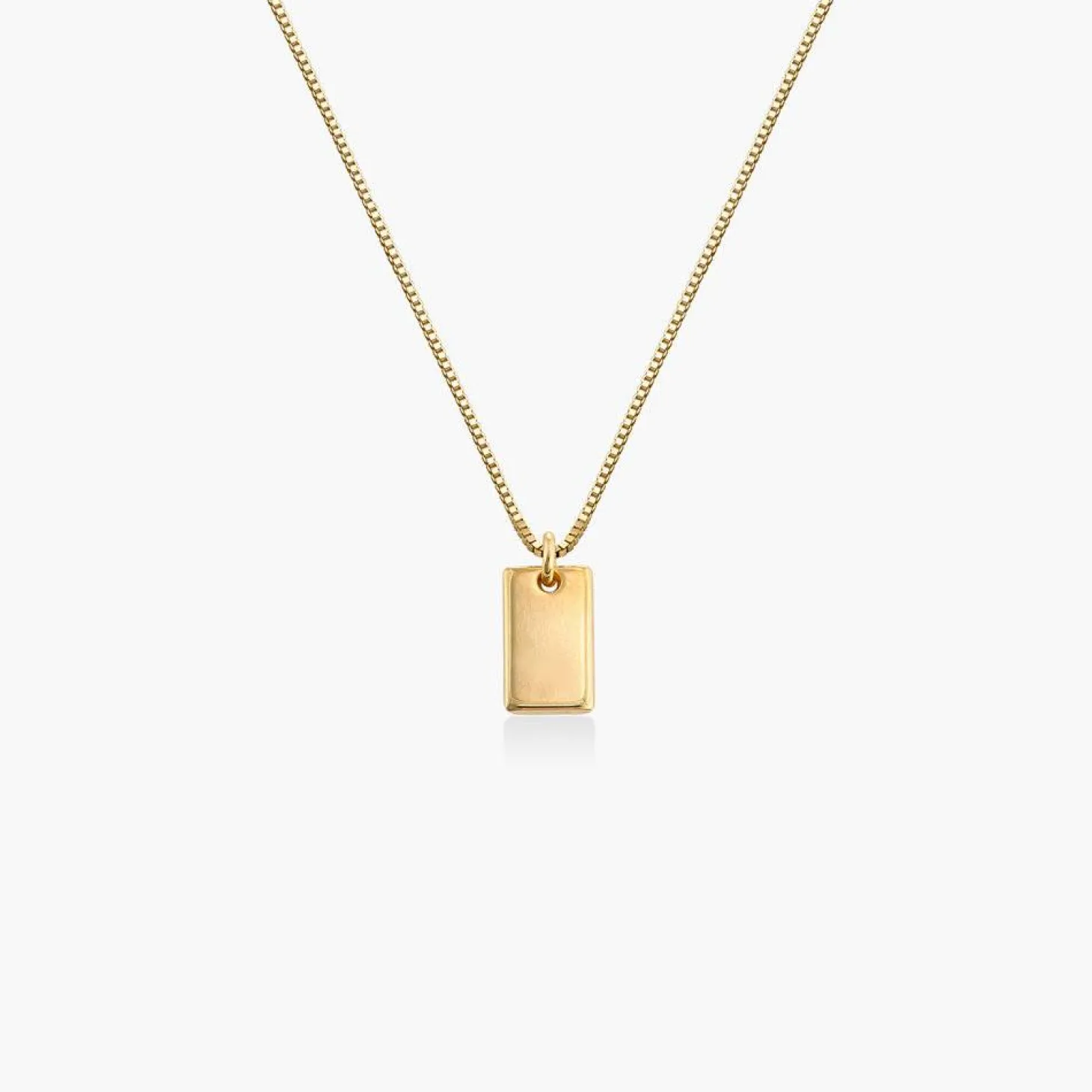 Willow Tag Necklace - Gold Vermeil