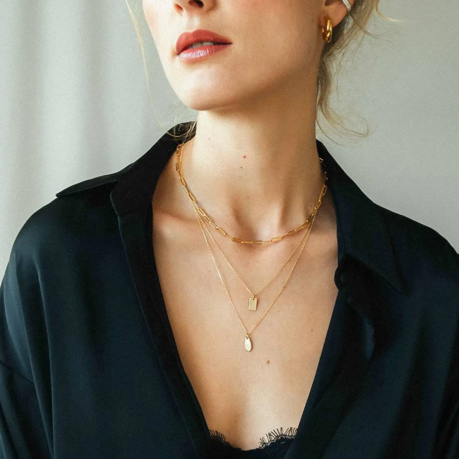 Willow Tag Necklace - Gold Vermeil