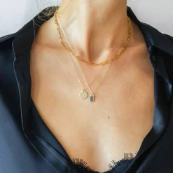 Willow Tag Necklace - Gold Vermeil