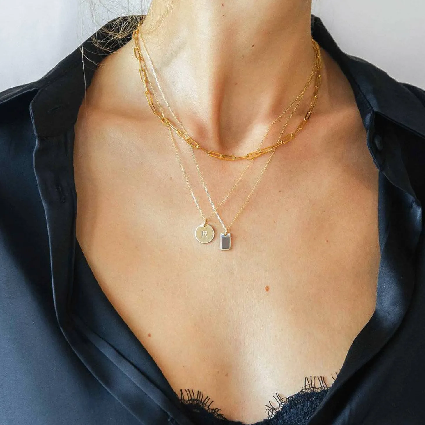 Willow Tag Necklace - Gold Vermeil