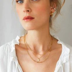 Willow Tag Necklace - Gold Vermeil
