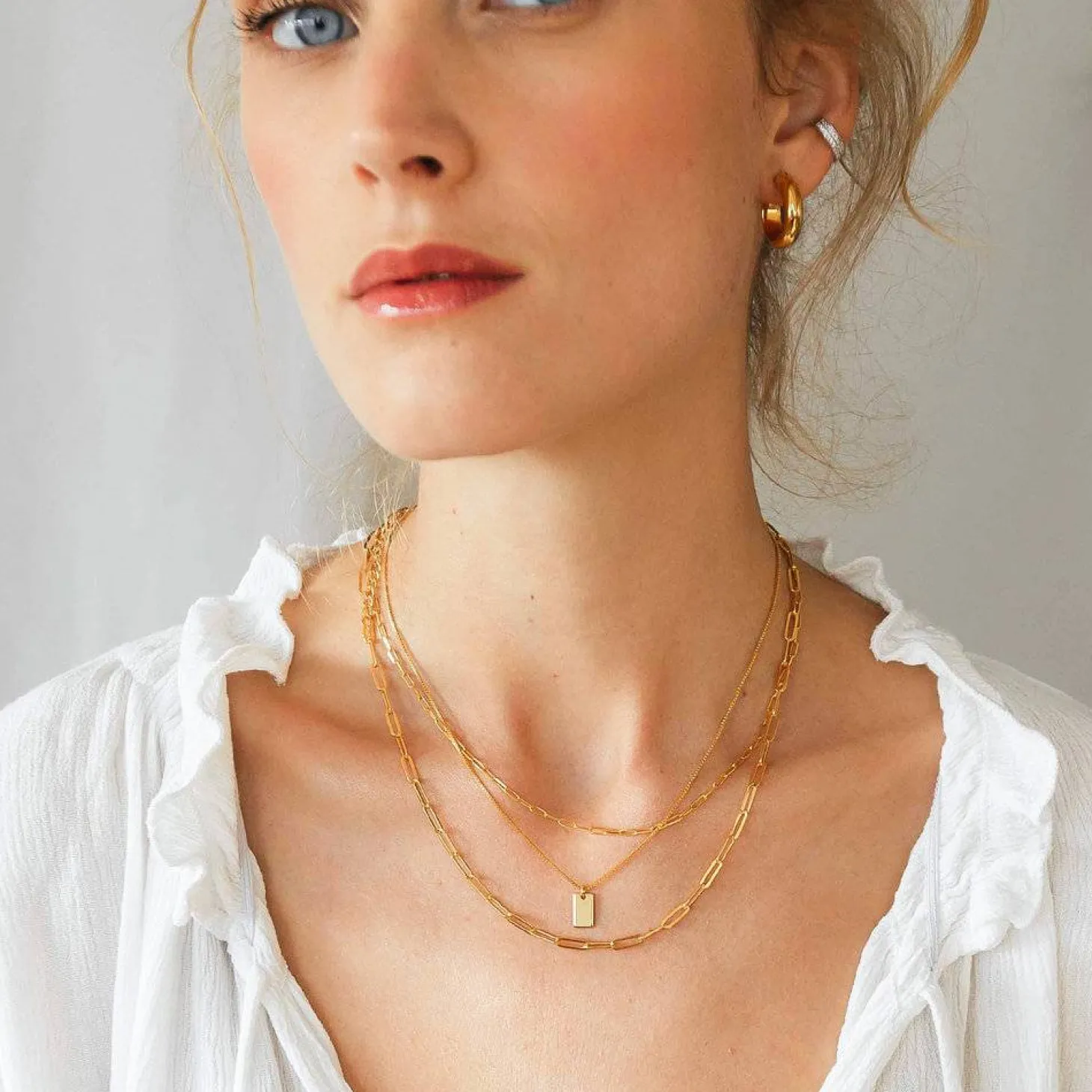 Willow Tag Necklace - Gold Vermeil