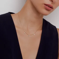 Zoe Cubic Zirconia Initial Necklace - Gold Vermeil