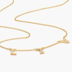 Zoe Cubic Zirconia Initial Necklace - Gold Vermeil