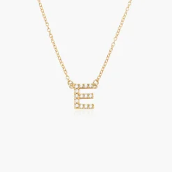 Zoe Cubic Zirconia Initial Necklace - Gold Vermeil