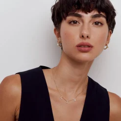 Zoe Cubic Zirconia Initial Necklace - Gold Vermeil